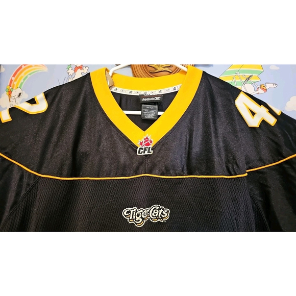 Vintage Rob Hitchcock #42 Hamilton Tiger-Cats Reebok CFL Jersey Adult Size XL - Picture 7 of 16
